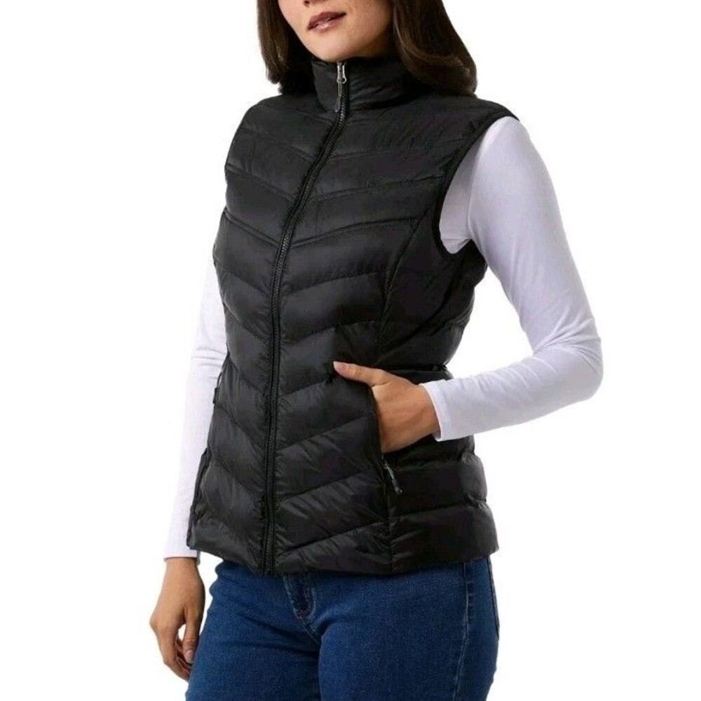 32 Degrees Heat Women's Lightweight Puffer Vest,‎ Black, Size Large